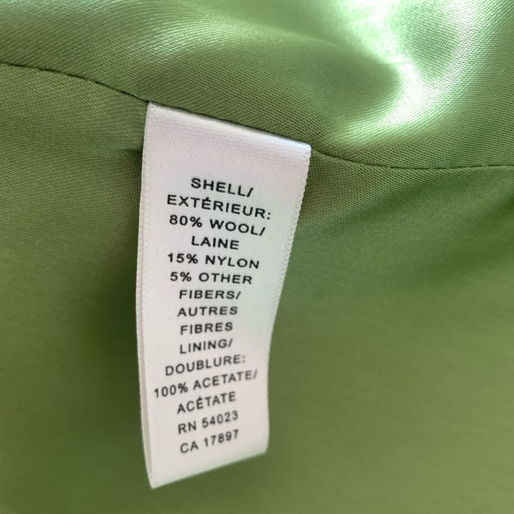 Banana Republic Lime Green Wool Woman’s Jacket/Blazer - Picture 7 of 8